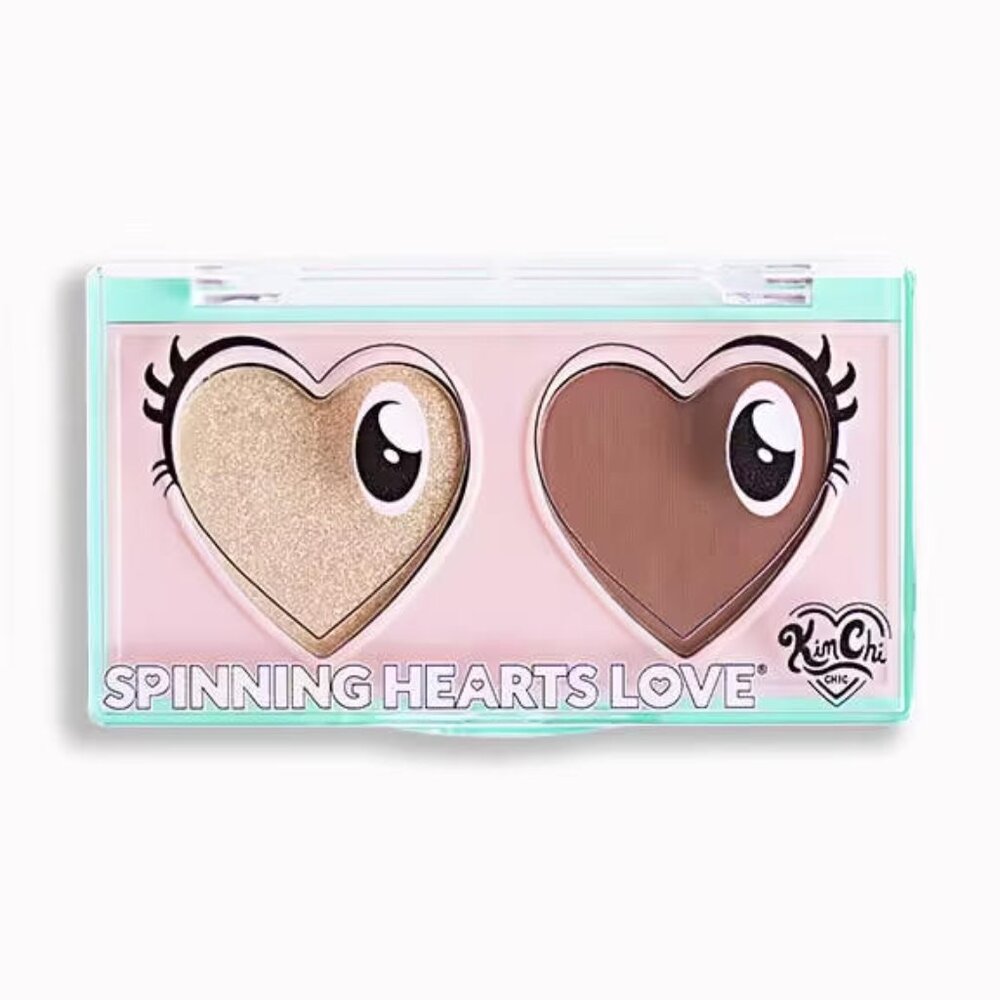 NWT KIMCHI CHIC BEAUTY Spinning Hearts Duo in Hot Fudge
